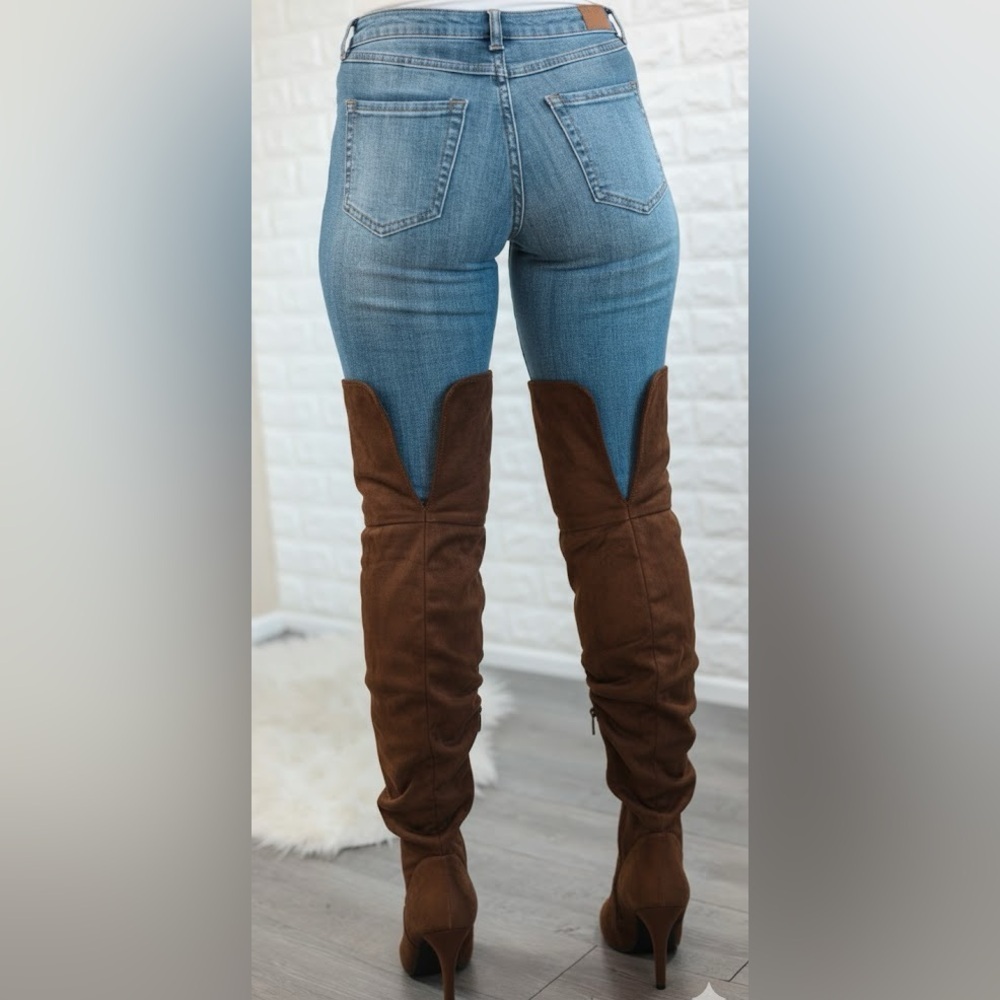 Brown Over-the-Knee Boots - Picture 3 of 3